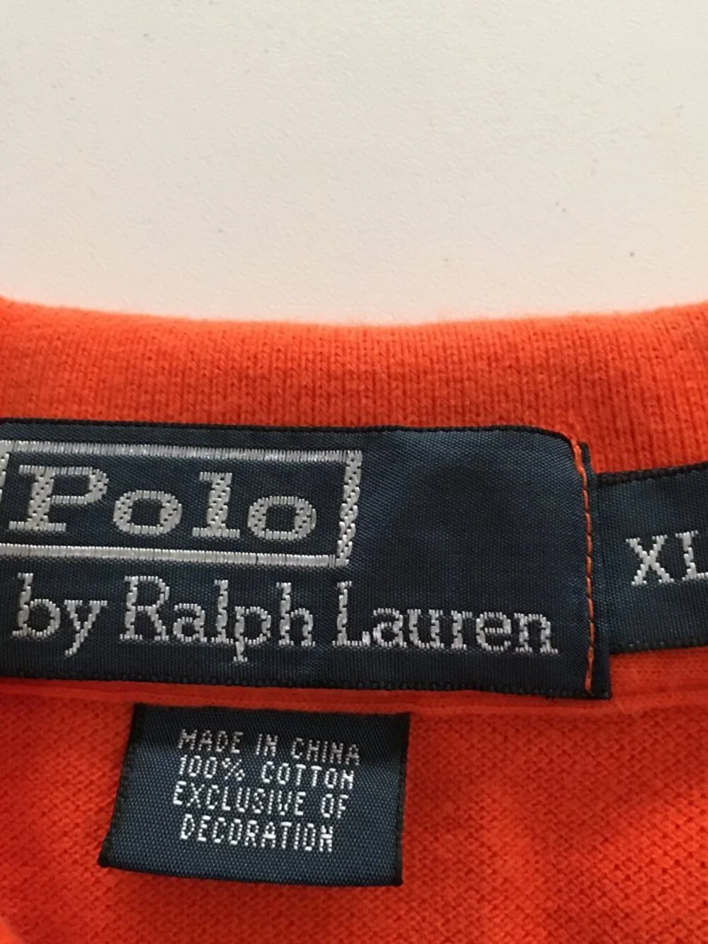 Polo Ralph Lauren Mens XL Polo Shirt Orange Short Sleeve Preppy